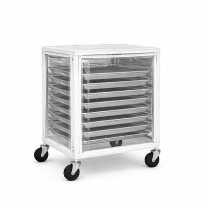 Clear Vinyl End Load Pan Rack Cover with Zipper, 28"L x 23"W x 32"H