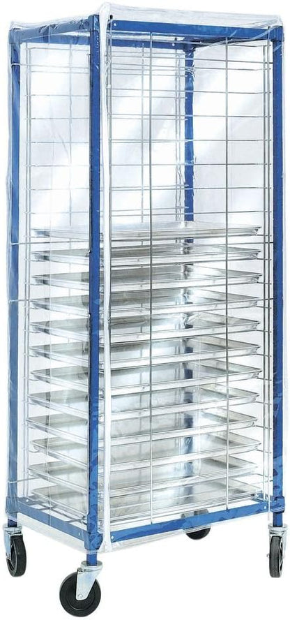 Coverall Worcester End Load Pan Rack Cover Clear Vinyl - 28"L x 23"W x 64"H